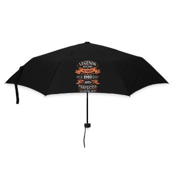 Legends Were Born In Oktober 1960 Geschenk - Regenschirm (klein) - Schwarz - Vorne