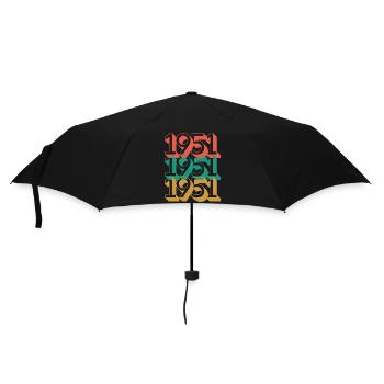 Anniversaire année 1951 / Vintage 1951 - Parapluie standard - noir - Devant
