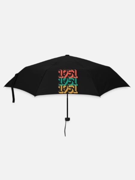 Anniversaire année 1951 / Vintage 1951 - Parapluie standard - noir