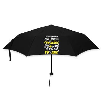 conneries 79 ans / humour anniversaire 79 ans - Parapluie standard - noir - Devant