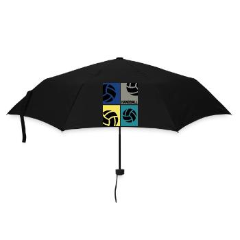 handballer handball retro design handballspieler - Regenschirm (klein) - Schwarz - Vorne