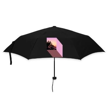 T-Shirt Urlaub Strand Palmen Ferien Sommer Sonne - Regenschirm (klein) - Schwarz - Vorne