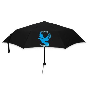 Taube Peace Forever - Regenschirm (klein) - Schwarz - Vorne