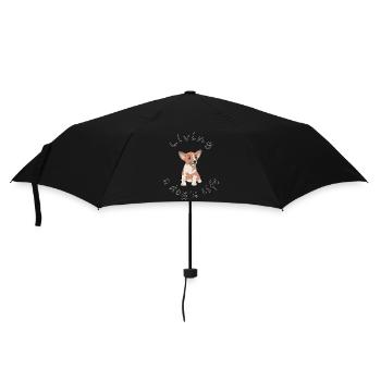 Living A Dog‘s Life - Regenschirm (klein) - Schwarz - Vorne