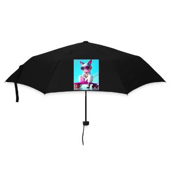 Chats de skateboard cool - Parapluie standard - noir - Devant