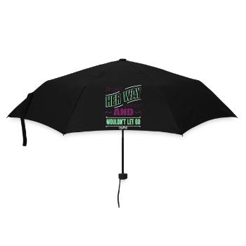 mammal joke humor rainbow cat cat humor statement - Regenschirm (klein) - Schwarz - Vorne