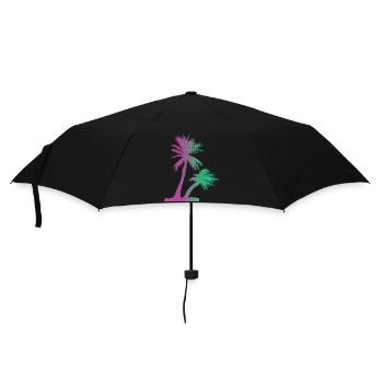 Tropical Beach Paradise Palm Rainbow 7 - Umbrella (small) - black - Front