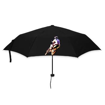 Motocross Racing T-Shirt Enduro T Shirt Supercross - Parapluie standard - noir - Devant