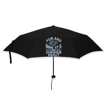 SPASS UND GRILLEN DAS IST ES, WORUM ES IM SOMMER GEHT - Regenschirm (klein) - Schwarz - Vorne