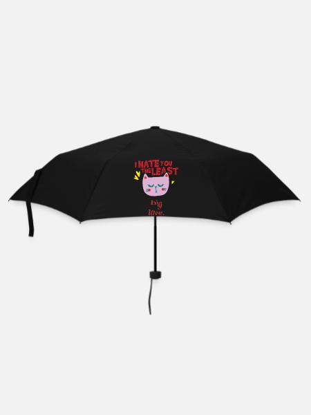 big love valentine - Regenschirm (klein) - Schwarz