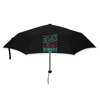 happy funny sayings astronomy stuff spaceship - Regenschirm (klein) - Schwarz - Vorne