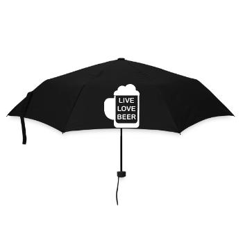 Beer Wine Whiskey Schnapps Alcohol - Umbrella (small) - black - Front
