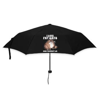 Gros chat - Parapluie standard - noir - Devant