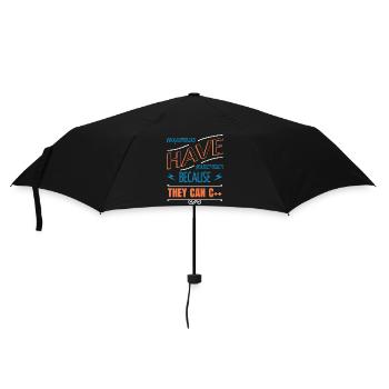 père idée cadeau humour présent c plus drôle - Parapluie standard - noir - Devant