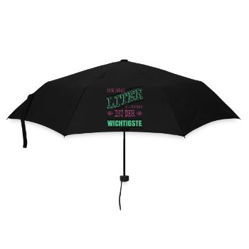 bürohumor lustig kaffeeliebhaber baristia müde - Regenschirm (klein) - Schwarz - Vorne