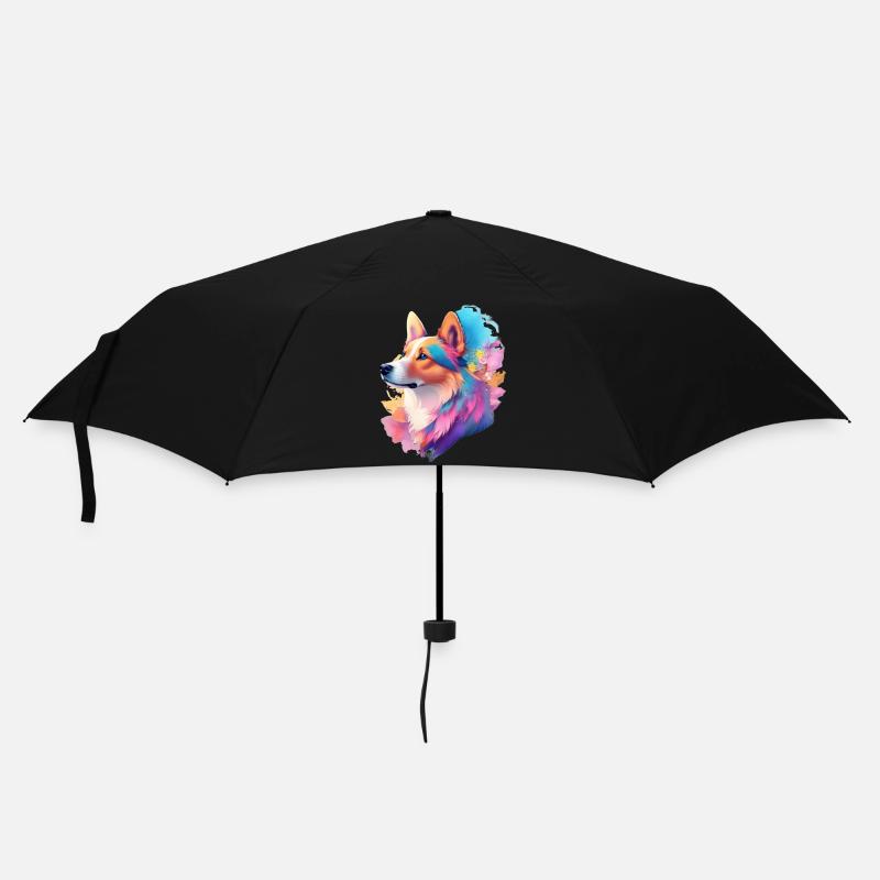 Hunde Portrait - Regenschirm (klein) - Schwarz