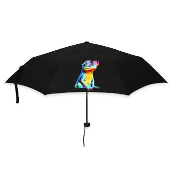 Hacko le lézard à lunettes - Parapluie standard - noir - Devant