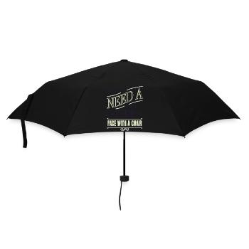 statement humor gift gift idea geek - Regenschirm (klein) - Schwarz - Vorne
