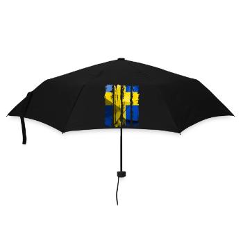 Schweden Schweden Flagge national norden skandinavia - Regenschirm (klein) - Schwarz - Vorne
