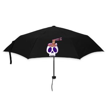 Crâne et nouilles - Parapluie standard - noir - Devant