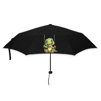 Dino T-Rex Rocks, Kawaii Design - Parapluie standard - noir - Devant