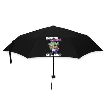 Kindergarten Kita Monsterstarkes Kita-Kind Monster - Regenschirm (klein) - Schwarz - Vorne