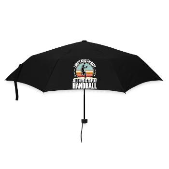Handball Handballer - Regenschirm (klein) - Schwarz - Vorne