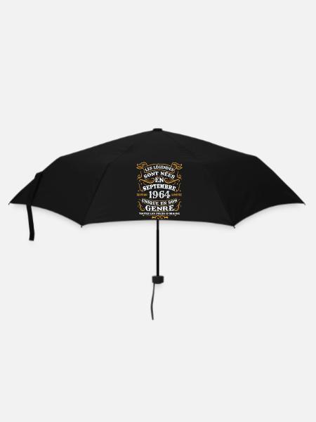 Vintage septembre 1964 cadeau anniversaire rétro - Parapluie standard - noir