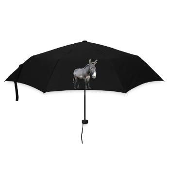 Esel - Regenschirm (klein) - Schwarz - Vorne