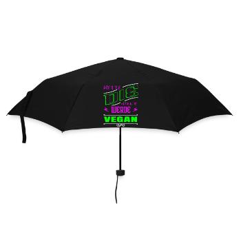 veganes essen geburtstagsgeschenkidee geschenk - Regenschirm (klein) - Schwarz - Vorne