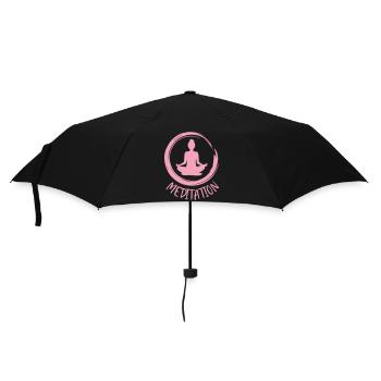 Meditation / Zen / Entspannen - Regenschirm (klein) - Schwarz - Vorne
