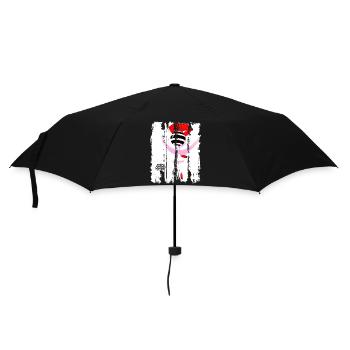 Belle femme peinture mode colorée femme art - Parapluie standard - noir - Devant