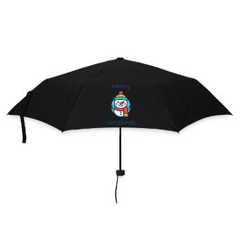 Schneemann - Regenschirm (klein) - Schwarz - Vorne