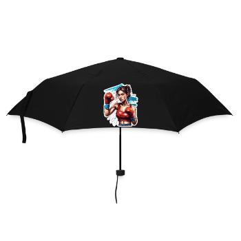 Boxer / Sport / Fight / Arena / Boxing Ring / Fists - Umbrella (small) - black - Front