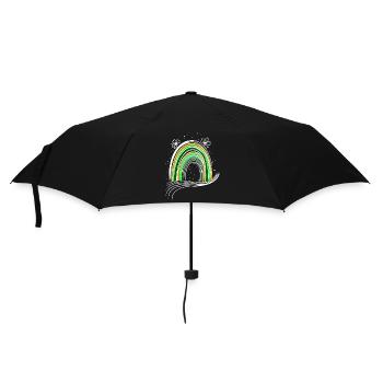 Arc en ciel de la fête irlandaise avec Shamrock St Patrick’s Day - Parapluie standard - noir - Devant