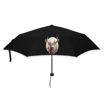 Tête de cerf - Parapluie standard - noir - Devant
