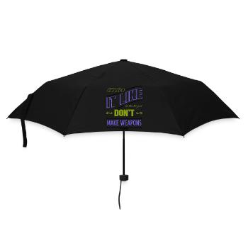 awesome heart humor family peace movement happy - Regenschirm (klein) - Schwarz - Vorne