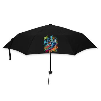 Dynamischer Aufschlag: Die Kunst des Tennis in Bewegung - Regenschirm (klein) - Schwarz - Vorne