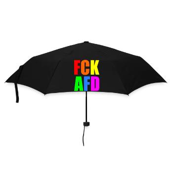 Fck afd - Regenschirm (klein) - Schwarz - Vorne