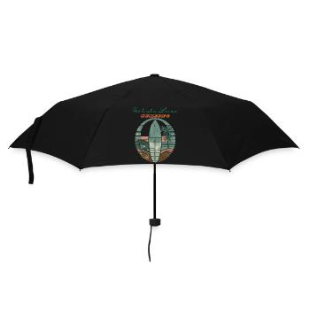 Girl who Loves Surfing - Umbrella (small) - black - Front