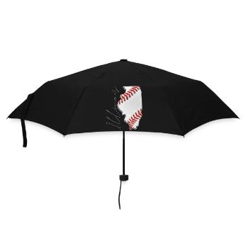 Illinois (United States) | real baseball | Map Script - Umbrella (small) - black - Front