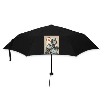 I Love Robots cool robot - Umbrella (small) - black - Front