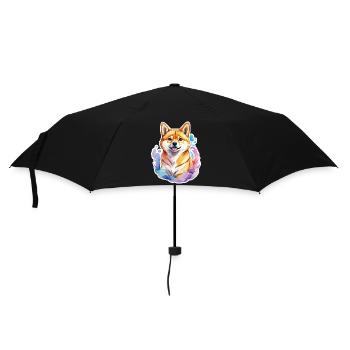 Shiba Inu Watercolors - Umbrella (small) - black - Front