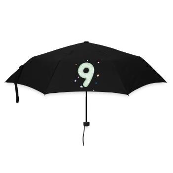 9th Anniversary Watercolor Star - Umbrella (small) - black - Front
