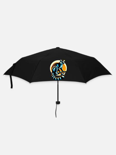 Lemur - Regenschirm (klein) - Schwarz
