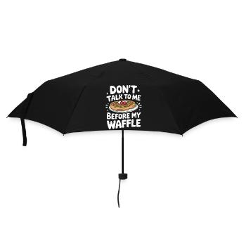 Waffeln Frühstück Süßigkeiten - Regenschirm (klein) - Schwarz - Vorne