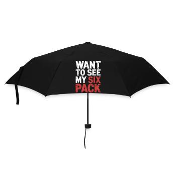 Want To See My Six Pack 8 - Regenschirm (klein) - Schwarz - Vorne