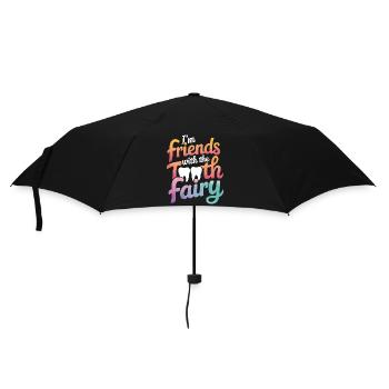 Zahnarzt Zahnarzthelferin Zähne - Regenschirm (klein) - Schwarz - Vorne