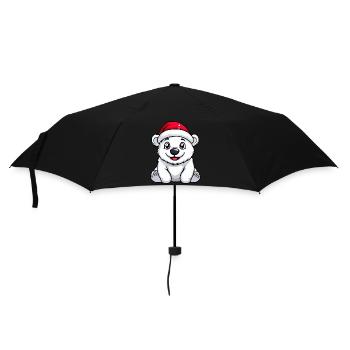 Ours polaire Noël mignon - Parapluie standard - noir - Devant