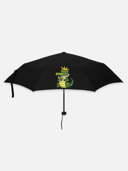 Alligator Cartoon Couronne - Parapluie standard - noir